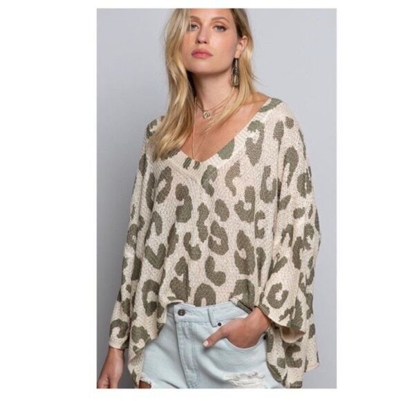 Copy - Animal Print lightweight Sweater - Picture 6 of 15